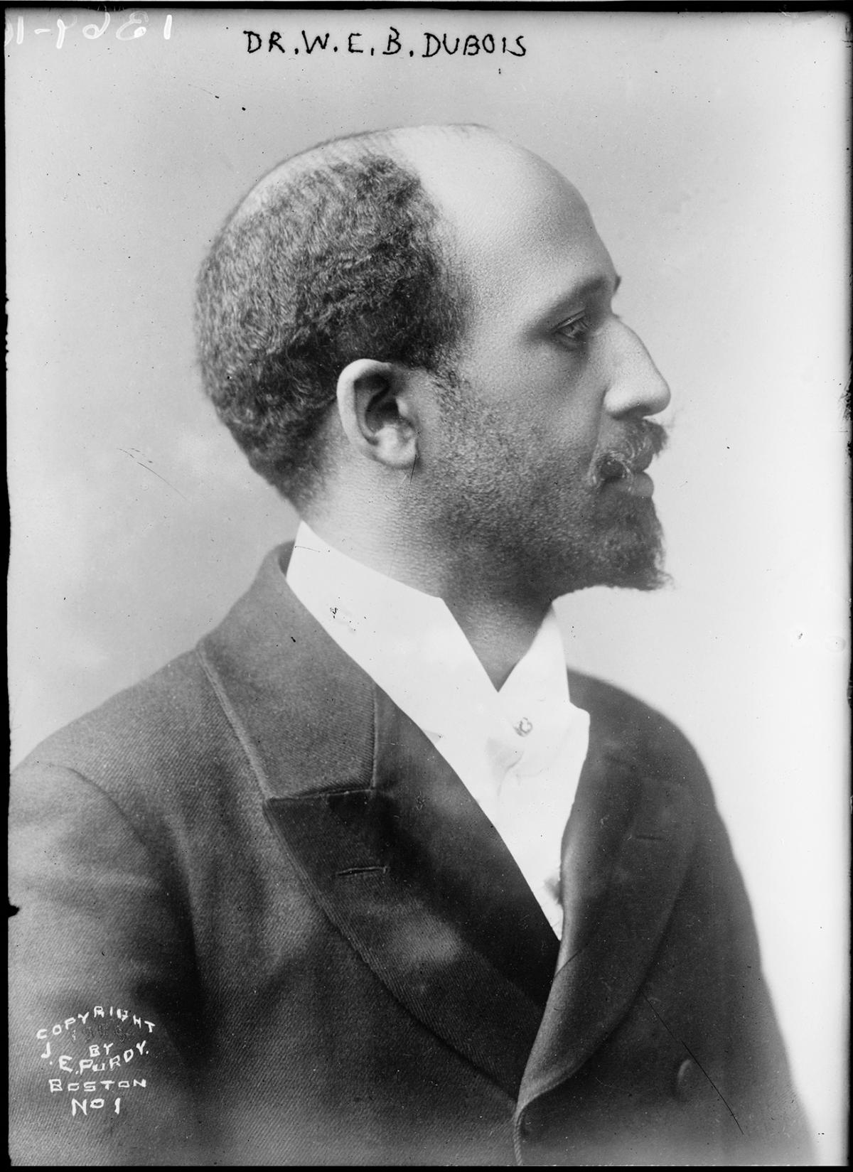 Photograph portrait of W.E.B. Du Bois in profile