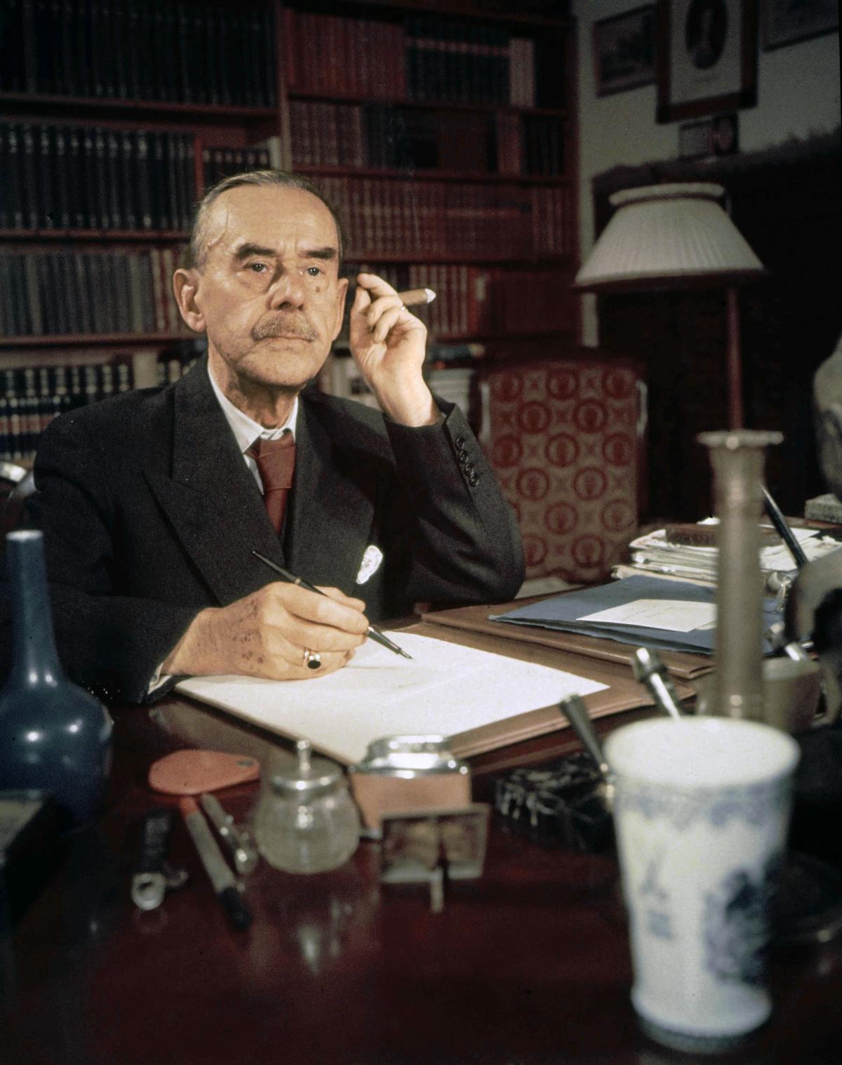 Thomas Mann at his desk