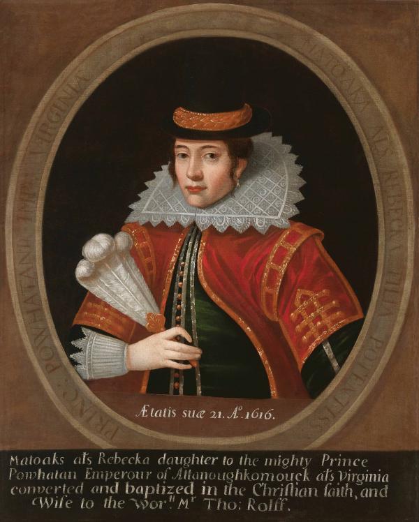 Portrait of Pocahontas by Simon van de Passe