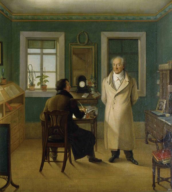 Goethe at work with his secretary