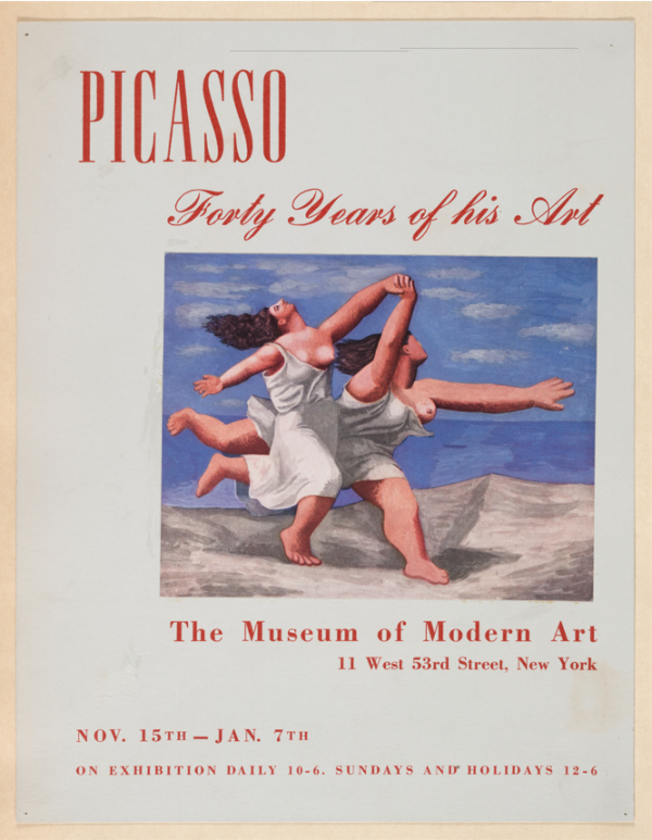 Exhibition poster for "Picasso: Forty Years of His Art"