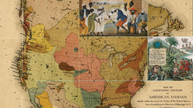 Map collage by John Wesley Powell