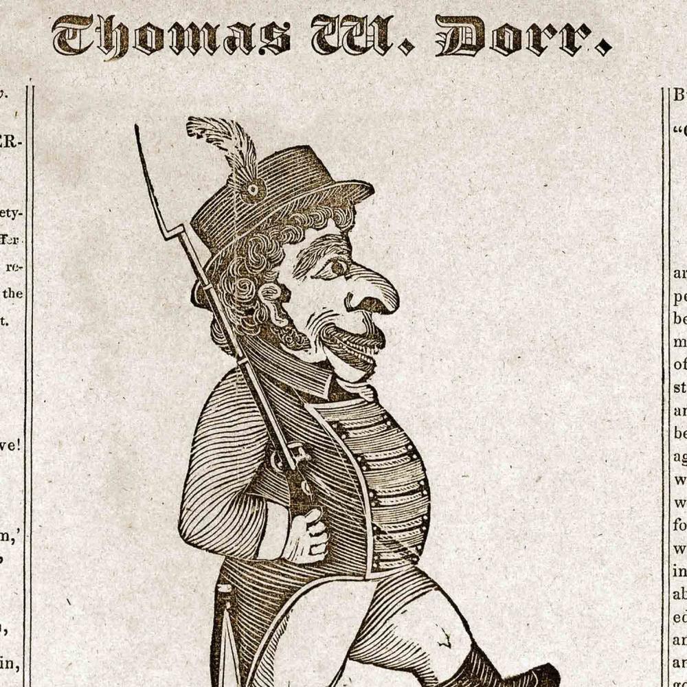 political cartoon of Thomas W. Dorr