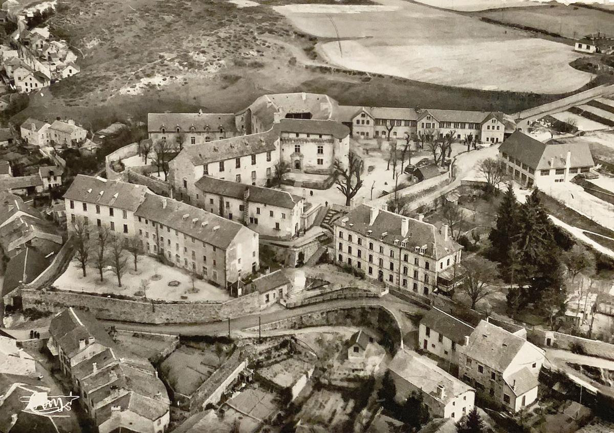 Aerial shot of the Saint-Alban hospital in France