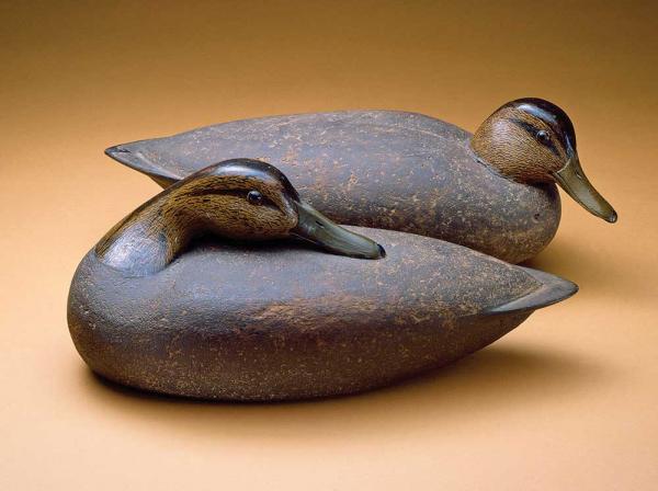 Antique duck decoys.