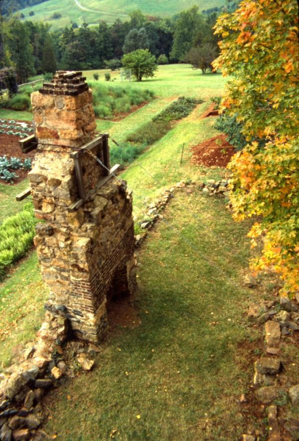 Joiner's Shop, Overhead view of site before excavation, ca. 1980