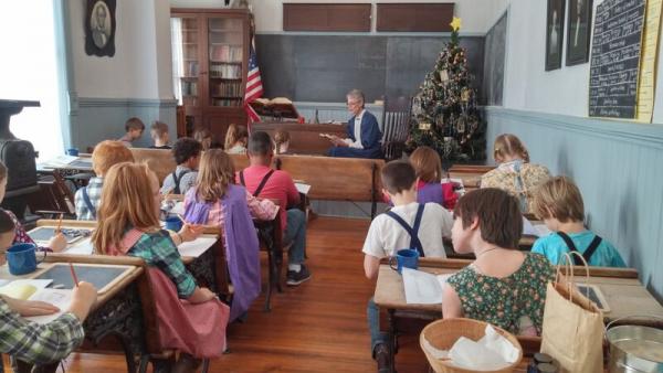 Every year all the fourth graders in Ottawa experience school in 1910 at their class’s one-room school day.