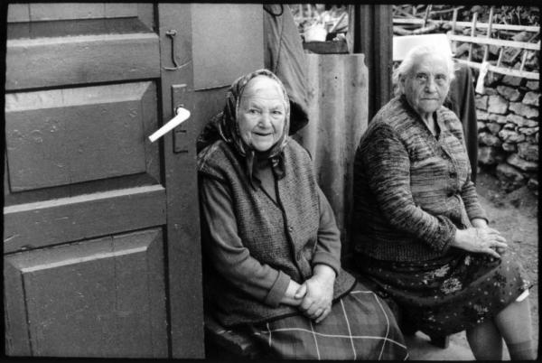 Two people sitting down in Ukraine