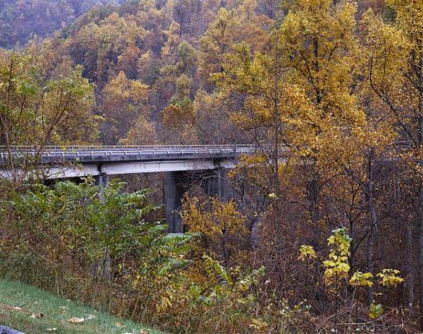 Autumn on the Blue Ridge Parkway in North Carolina