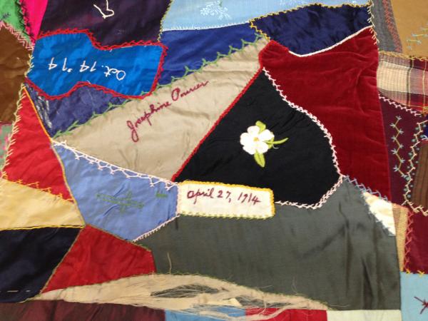 Quilt square, part of a quilt belonging to the Manderson Women’s Sewing Club