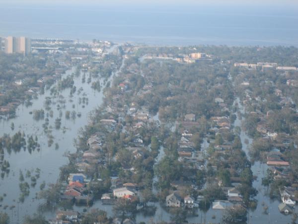 Flooding in New Orleans after Hurricane Katrina