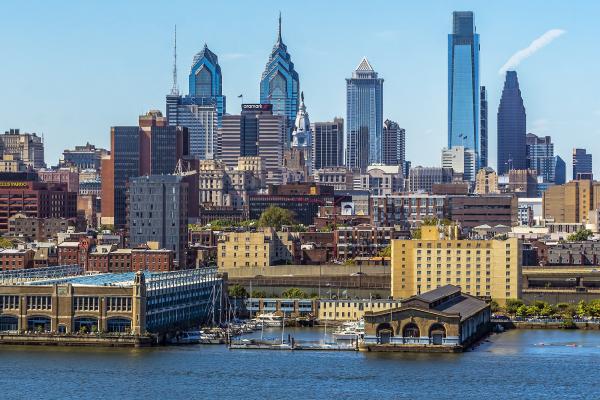 Philadelphia skyline.