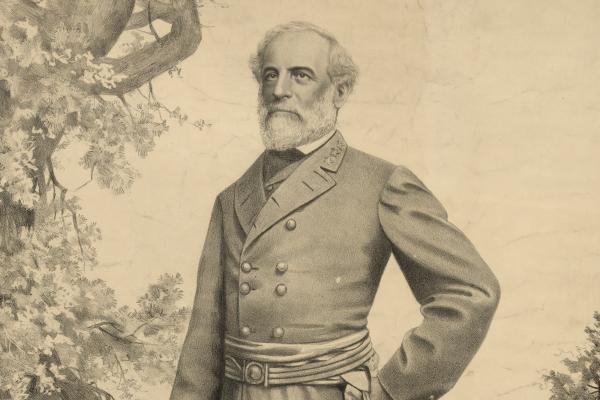 Robert E. Lee, full-length portrait, lithograph