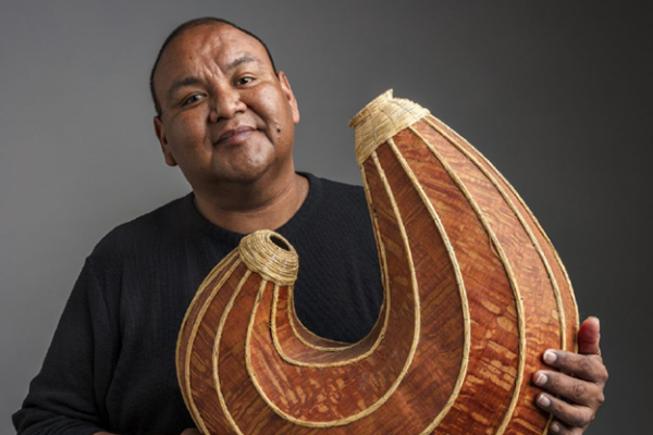 Tohono O’odham basket weaver Terrol Dew Johnson. The Southwest Folklife Alliance received a Cultural and Community Resilience grant for “ClimateLore” to document climate-related impacts on cultural heritage and folklife in the United States-Mexico borderlands.