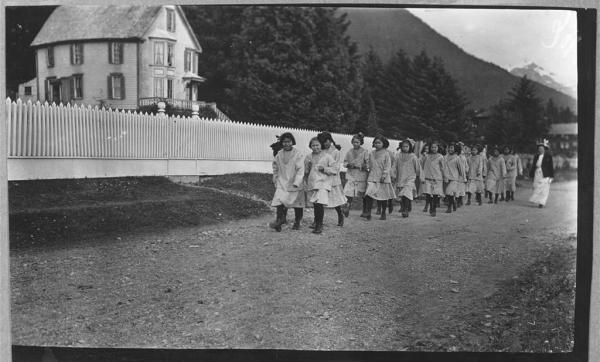 photograph of students at the Sheldon Jackson School in Sitka