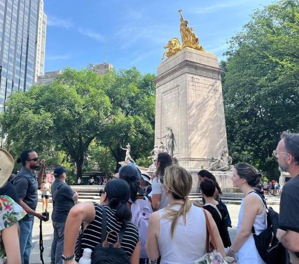 teachers at the Maine Monument in New York 