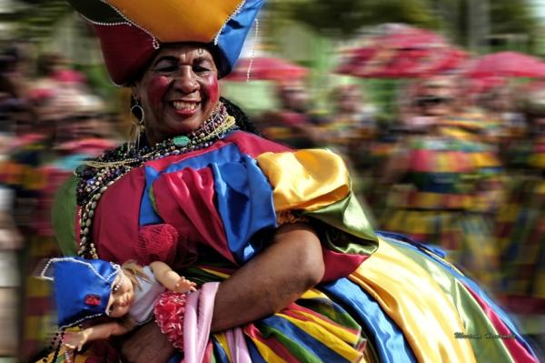 Celebration of Carnival in Santa Domingo Showing the Figure “Robalagallina.” 