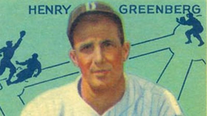 Henry "Hank" Greenberg of the Detroit Tigers, 1934 baseball card