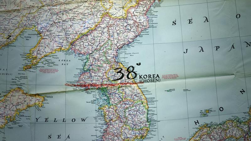 korean war map 38th parallel