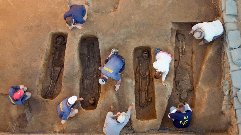 Scientists have for the first time identified the four people buried in Jamestown's first church. 