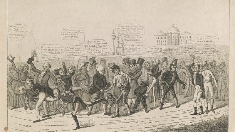 A foot-race: A figurative portrayal of the presidential race of 1824