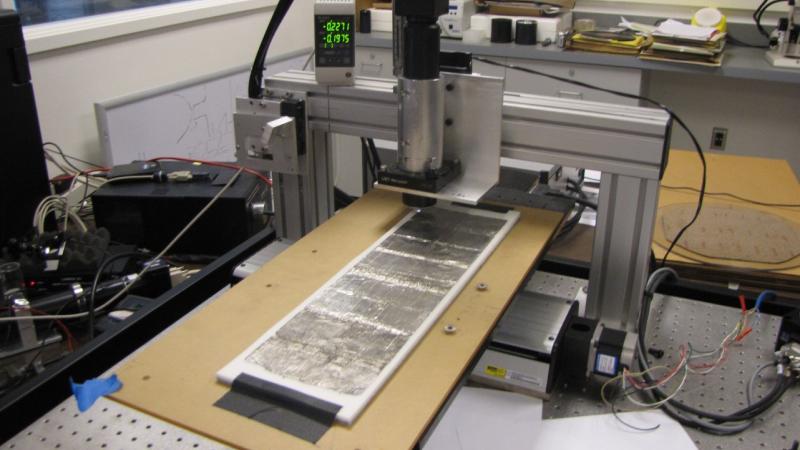 Tinfoil recording on scanning machine at Berkeley.