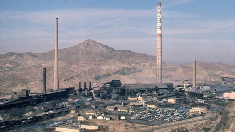 Scan of color slide of ASARCO El Paso Smelter.